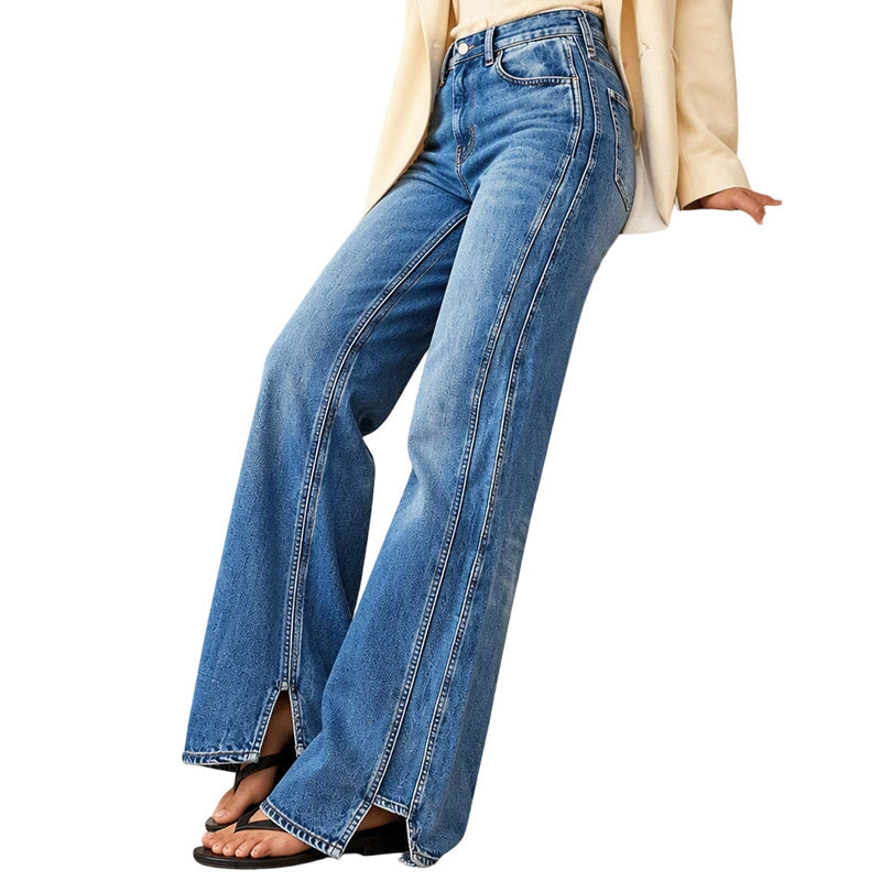 👖Dames high waist wide leg jeans