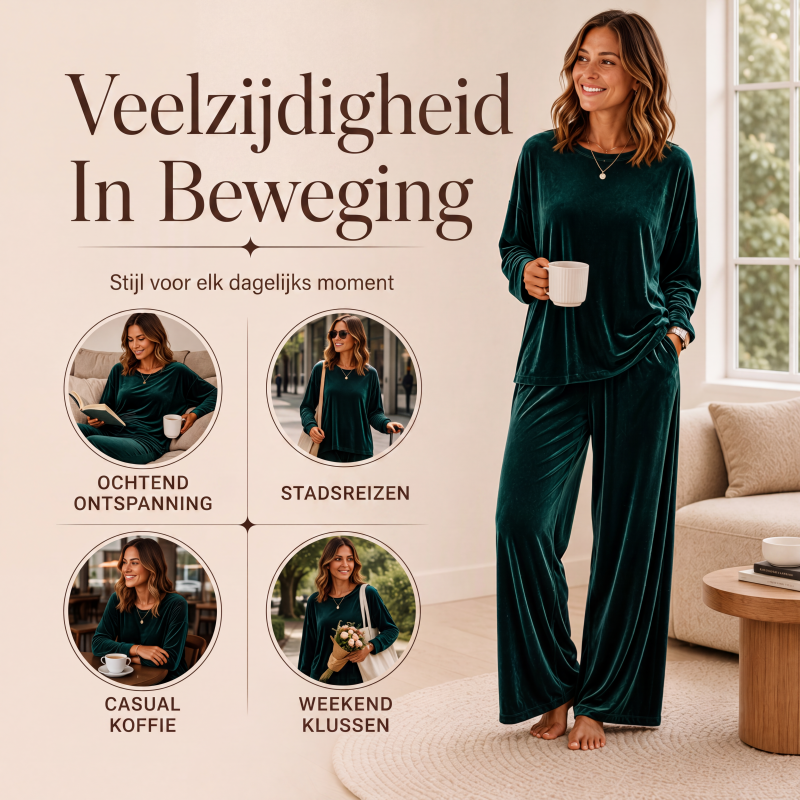 ✨ Nieuwe Collectie – Fluwelen Dames Set 👗 zachte luxe uitstraling, ultiem comfort & elegante pasvorm ✨