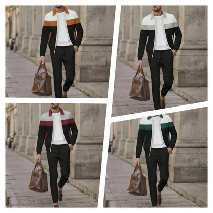 Trendy heren tweedelige set - Jack met kleurblo kombinatie en broek