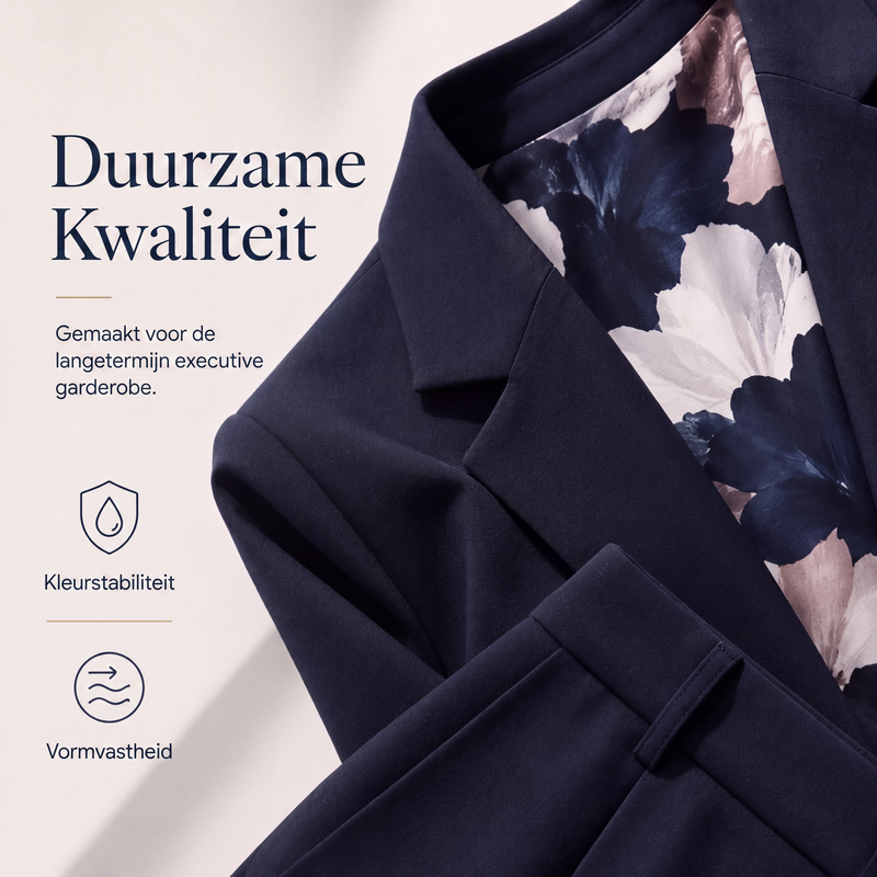 3-delig damespak met blazer, top en broek