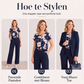 3-delig damespak met blazer, top en broek
