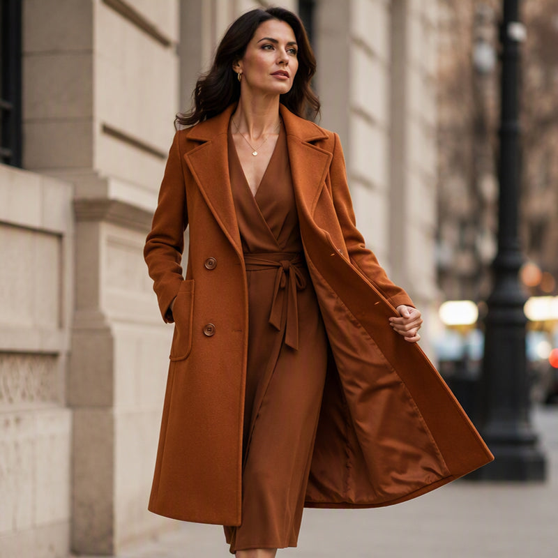 💎 Exclusieve Deal ✨ Dames Double-Breasted Wollen Jas – Elegante Uitstraling & Warme Comfortabele Pasvorm 🧥