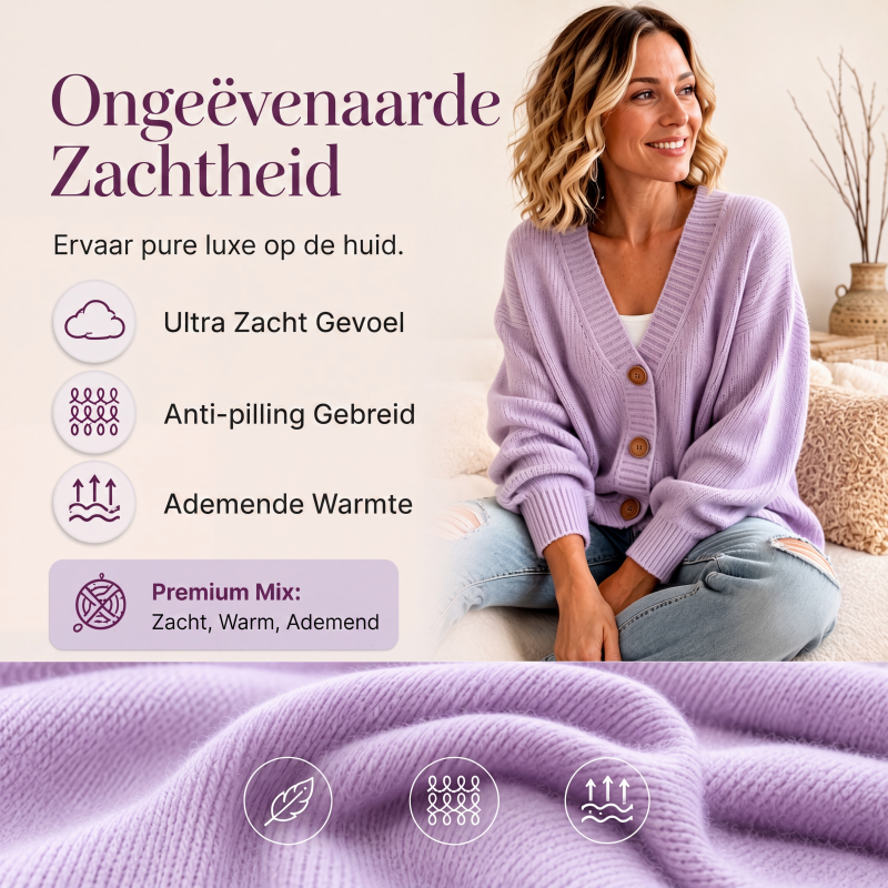 🔥 Tijdelijke Aanbieding ✨ Dames Oversized Gebreid Vest met V-Hals – Trendy Comfort & Relaxte Pasvorm 🤍