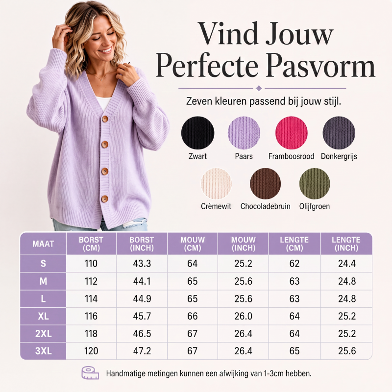 🔥 Tijdelijke Aanbieding ✨ Dames Oversized Gebreid Vest met V-Hals – Trendy Comfort & Relaxte Pasvorm 🤍
