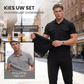 🔥Gratis verzending✈️Herenset van wafeltjesgebreide kleding: top met korte mouwen en broek