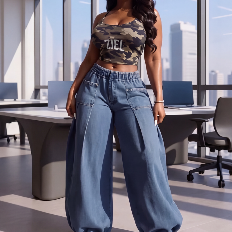 🔥 Bestseller ✨ Dames Wijde Harem Jeans – Relaxte Pasvorm & Trendy Comfortabele Streetstyle Look 👖