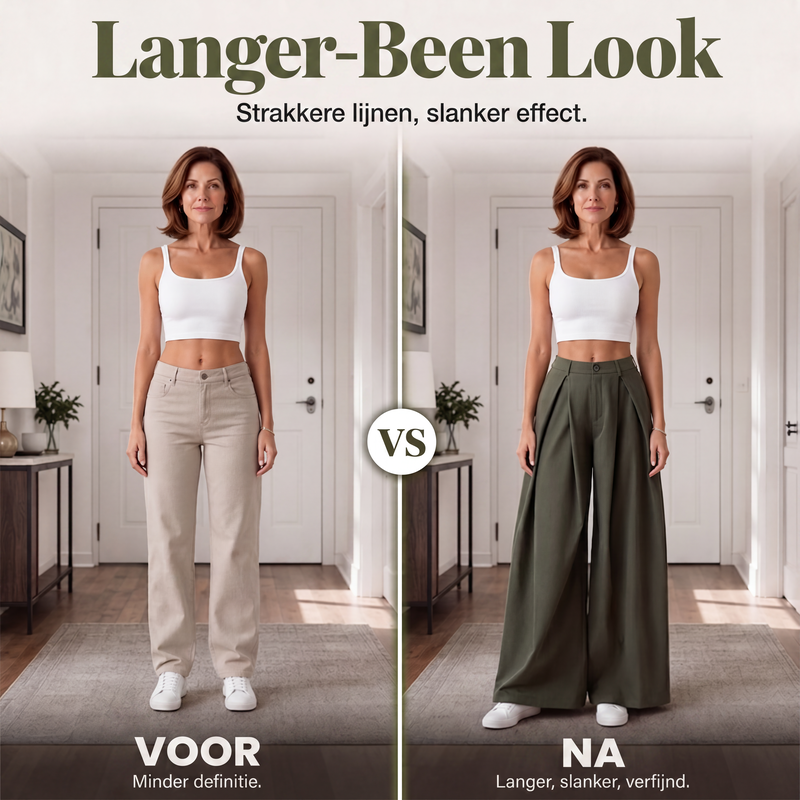 🔥 50% KORTING ✨ Dames Geplooide Wijde Pijpen Broek – Elegante Pasvorm & Comfortabele Bewegingsvrijheid 👖
