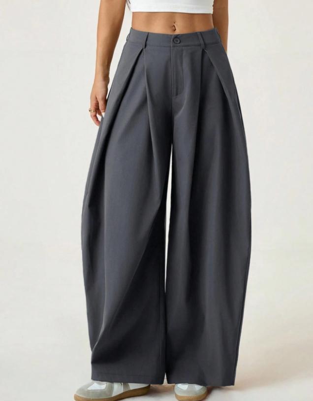 🔥 50% KORTING ✨ Dames Geplooide Wijde Pijpen Broek – Elegante Pasvorm & Comfortabele Bewegingsvrijheid 👖