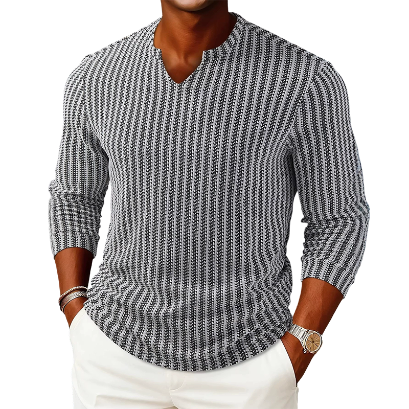 Moderne gebreide pullover met textuur