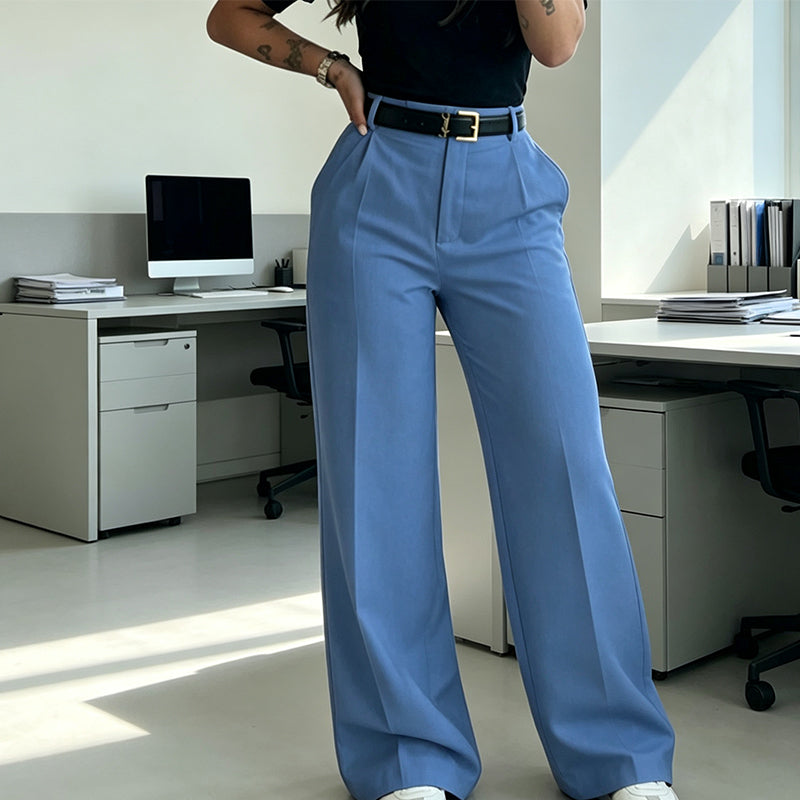 🔥 50% KORTING ✨ Dames Casual Broek met Hoge Taille – Rechte Pijpen & Comfortabele Elegante Pasvorm 👖