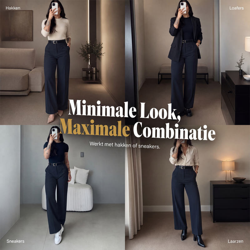 🔥 50% KORTING ✨ Dames Casual Broek met Hoge Taille – Rechte Pijpen & Comfortabele Elegante Pasvorm 👖