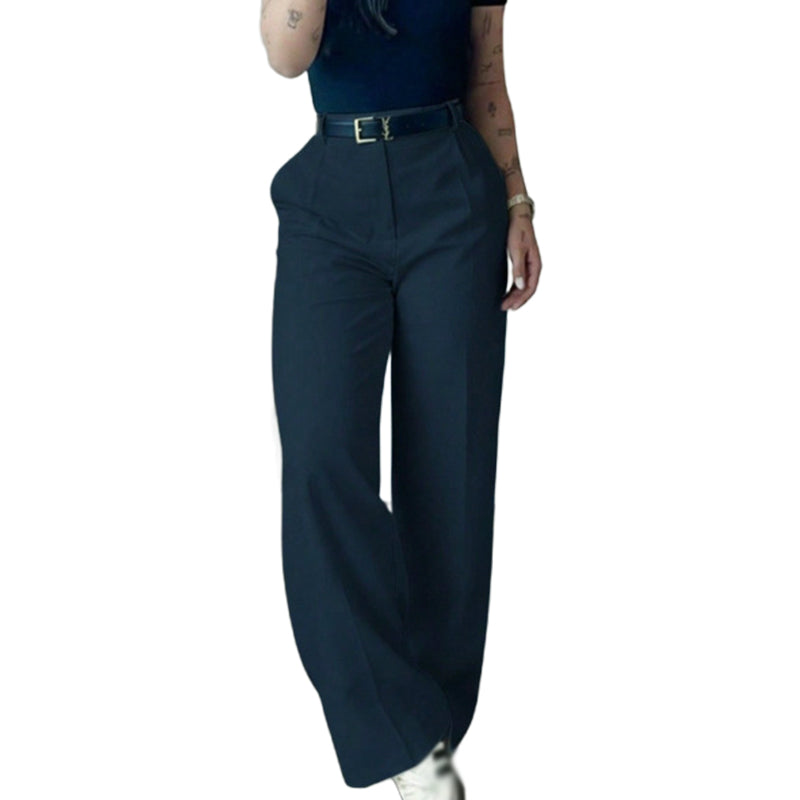 🔥 50% KORTING ✨ Dames Casual Broek met Hoge Taille – Rechte Pijpen & Comfortabele Elegante Pasvorm 👖
