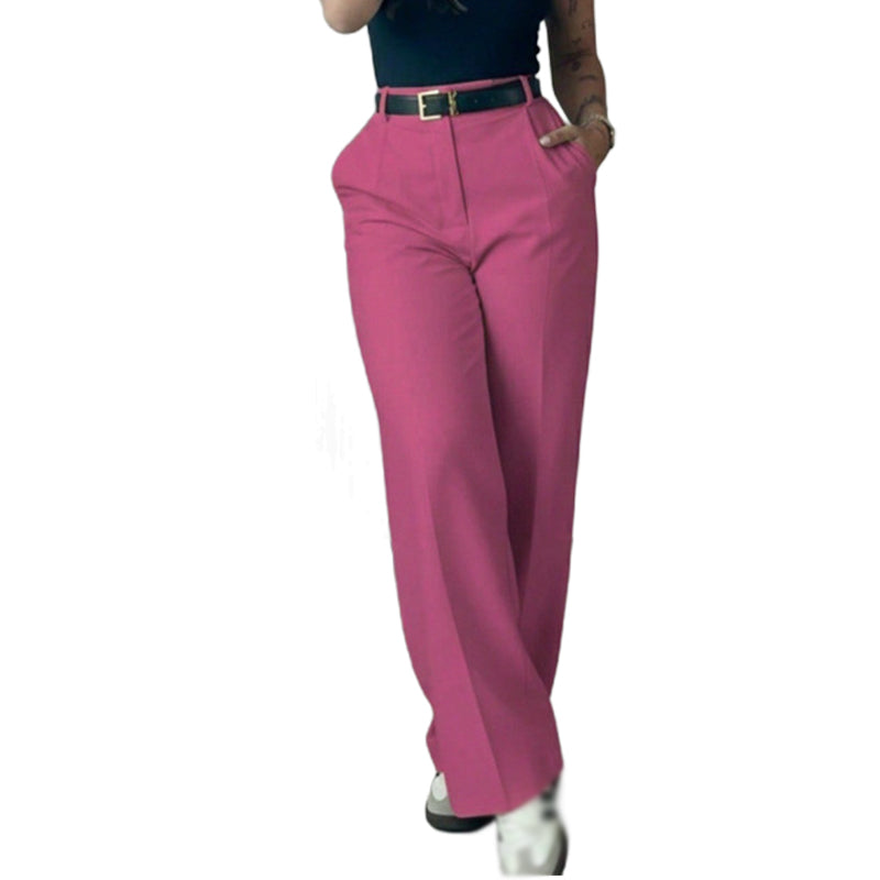 🔥 50% KORTING ✨ Dames Casual Broek met Hoge Taille – Rechte Pijpen & Comfortabele Elegante Pasvorm 👖