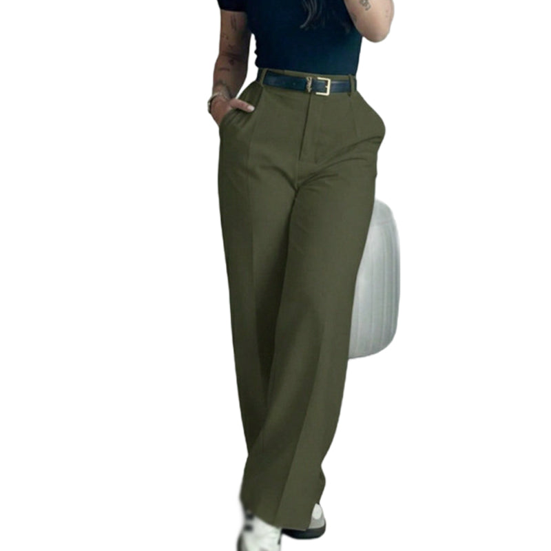 🔥 50% KORTING ✨ Dames Casual Broek met Hoge Taille – Rechte Pijpen & Comfortabele Elegante Pasvorm 👖