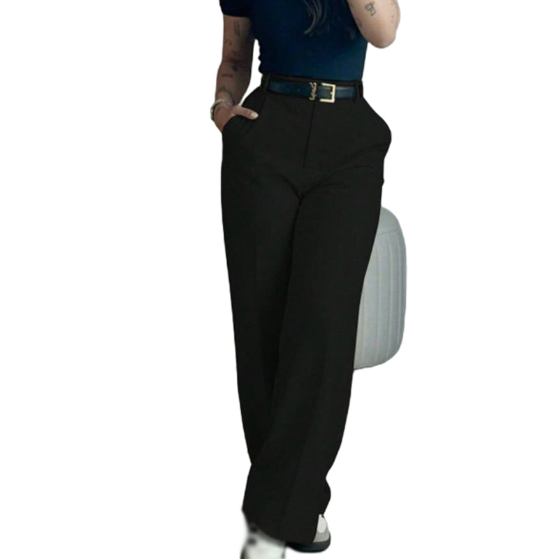 🔥 50% KORTING ✨ Dames Casual Broek met Hoge Taille – Rechte Pijpen & Comfortabele Elegante Pasvorm 👖