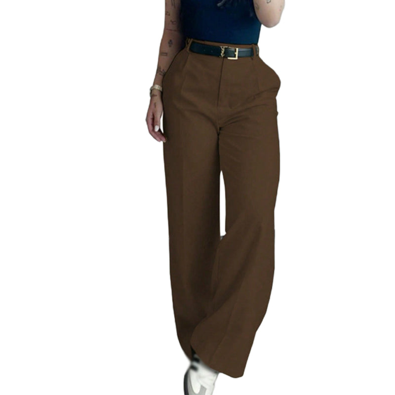 🔥 50% KORTING ✨ Dames Casual Broek met Hoge Taille – Rechte Pijpen & Comfortabele Elegante Pasvorm 👖