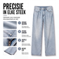 👖Vintage gewassen herenjeans met gebogen pijpen