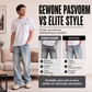 👖Vintage gewassen herenjeans met gebogen pijpen