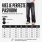 👖Vintage gewassen herenjeans met gebogen pijpen