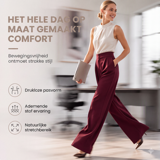 👖Hogetalige dames pantalon met elastische achterkant