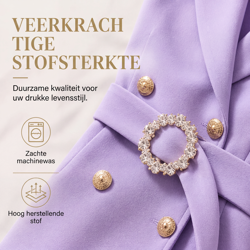 Elegante blazerjurk met dubbele rij knopen voor dames