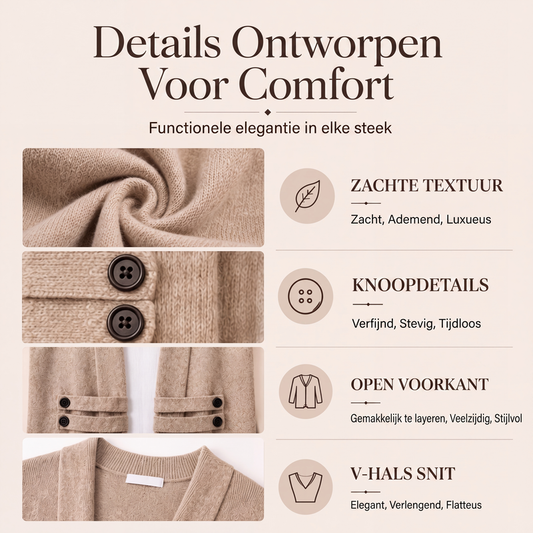 🧥✨Casual double-breasted knitvest voor dames