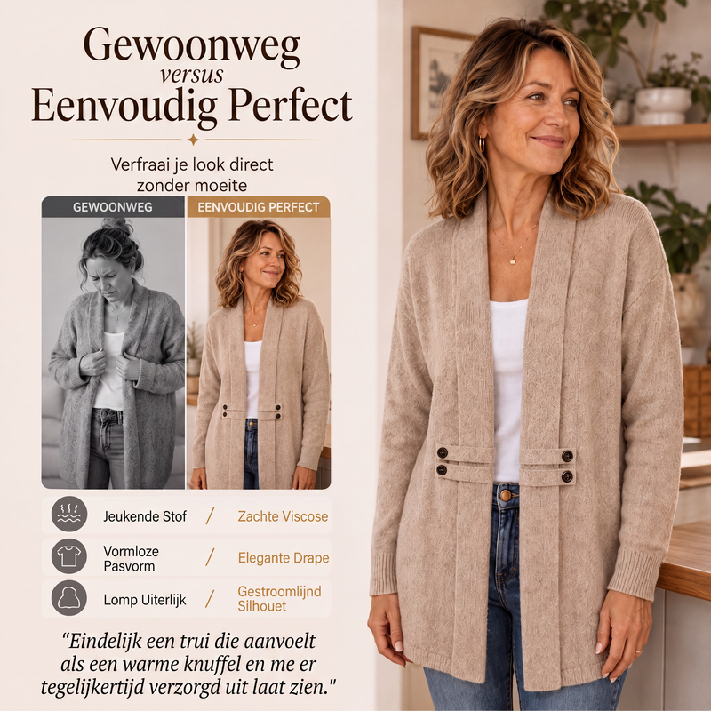 🧥✨Casual double-breasted knitvest voor dames