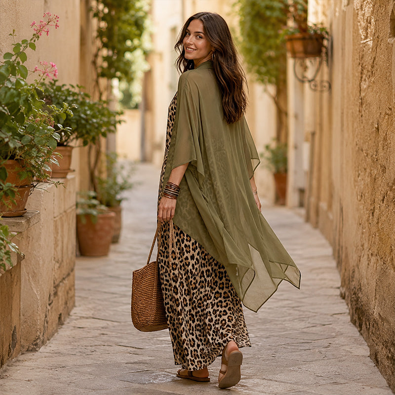 ✨ Nieuwe Collectie – Speciale Prijs! 🌸 Dames Elegante Maxi Jurk & Cover-Up Set 👗 vloeiende pasvorm, stijlvolle uitstraling & comfortabel draaggevoel