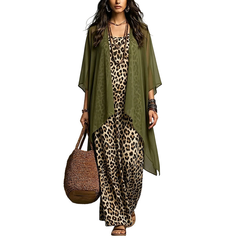 ✨ Nieuwe Collectie – Speciale Prijs! 🌸 Dames Elegante Maxi Jurk & Cover-Up Set 👗 vloeiende pasvorm, stijlvolle uitstraling & comfortabel draaggevoel