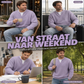 Gelaagde comfortabele wafelgebreid T-shirt