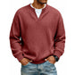 Gelaagde comfortabele wafelgebreid T-shirt