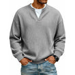 Gelaagde comfortabele wafelgebreid T-shirt