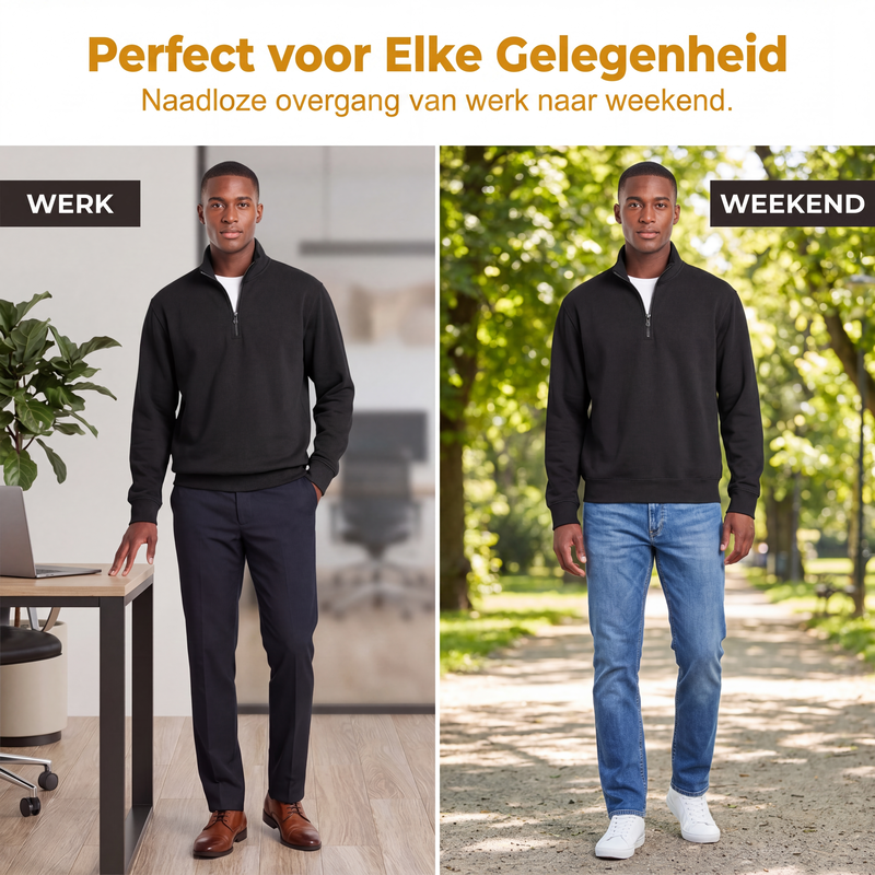 🤍✨Premium sweatshirt met kwartrits