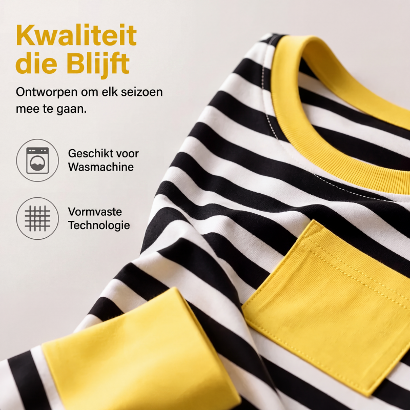 🔥Dames tweedelige set met gestreepte lange mouwen top en broek