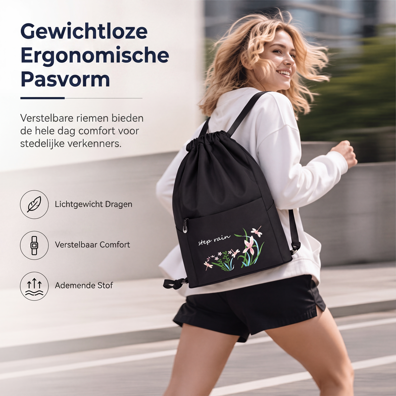 😍Vintage opvouwbare trekkoordrugzak voor vrouwen