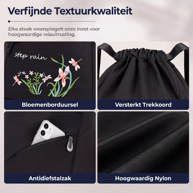 😍Vintage opvouwbare trekkoordrugzak voor vrouwen