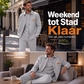 🔥Gratis verzending✈️Heren Wafelgebreid Jack en Broek Tweedelige Casual Set