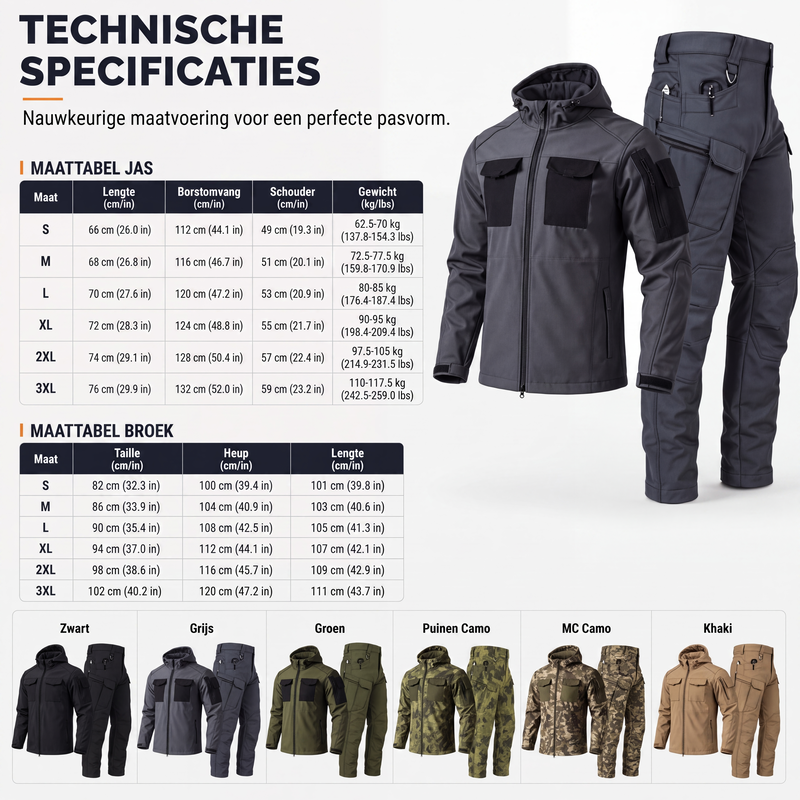 🔥Gratis verzending✈️Waterdichte tactische shell-set