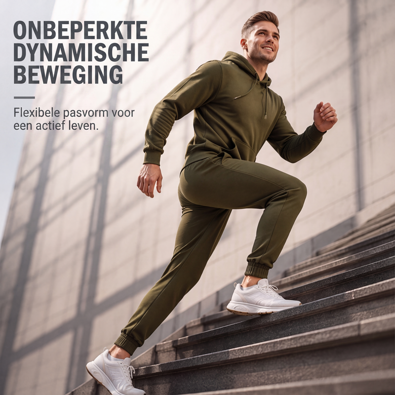 🔥👕Gratis verzending✈️Casuele graphic hoodie en joggingbroek set voor heren