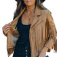 🧥Casual jack voor dames met lange mouwen en franjes