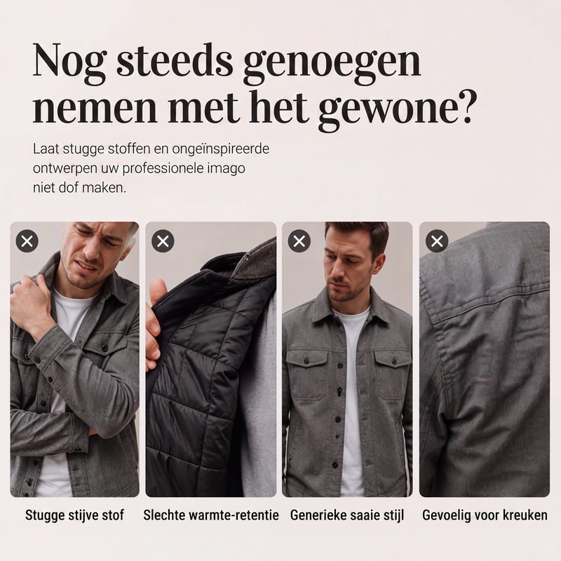 🔥Gratis verzending✈️Herenjack van imitatiesuède met dambordpatroon