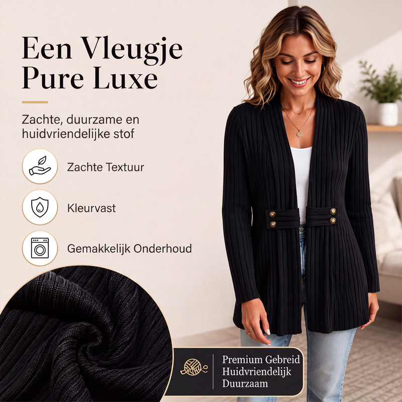 Geribbreid vest voor dames