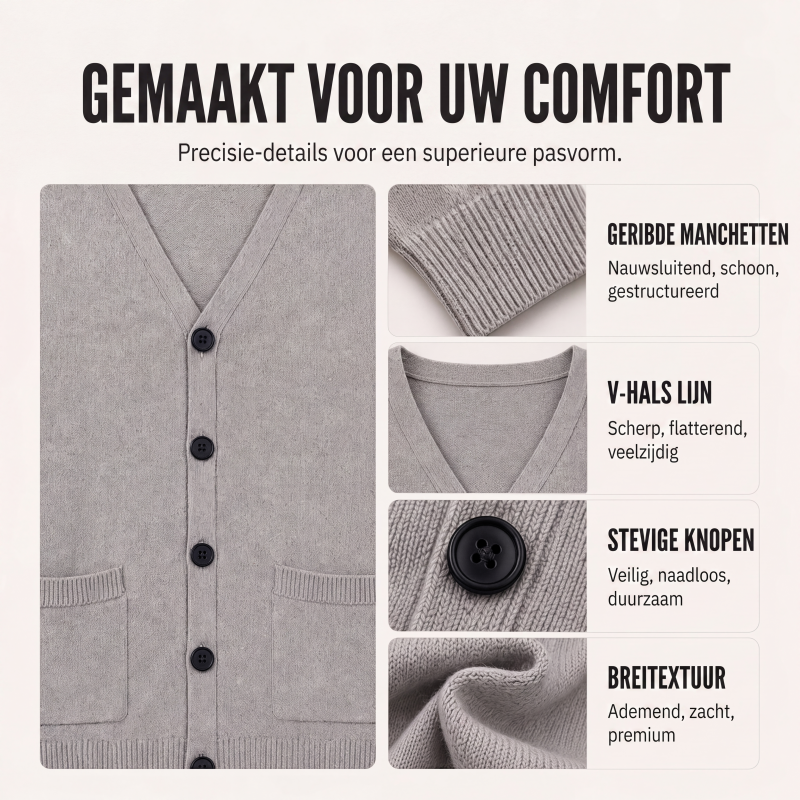 🥼Heren casual V-hals gebreid vest