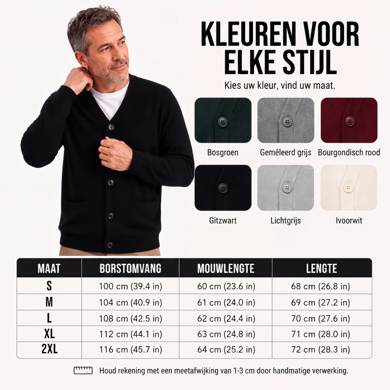 🥼Heren casual V-hals gebreid vest