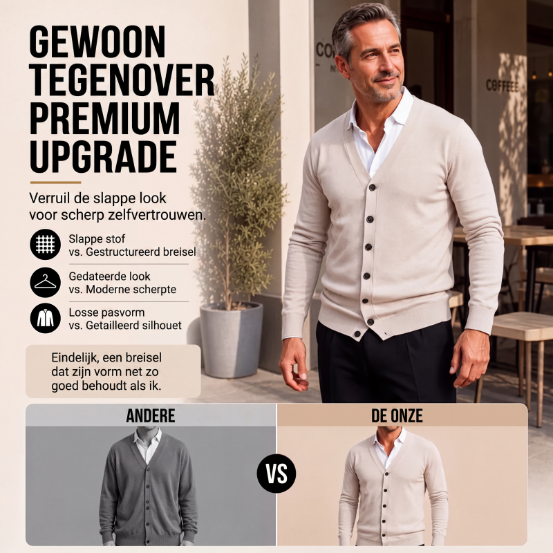 🥼Heren casual V-hals gebreid vest