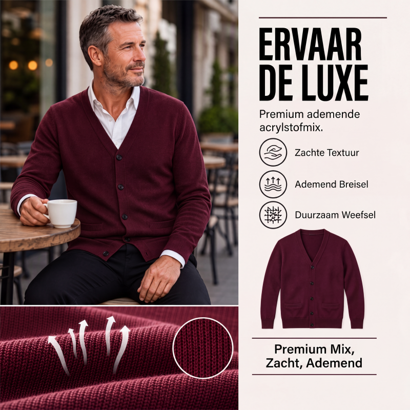 🥼Heren casual V-hals gebreid vest