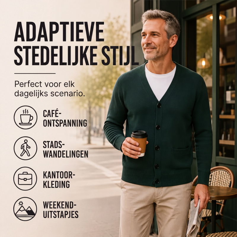 🥼Heren casual V-hals gebreid vest