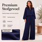 Casuele losvallende top en broekset voor dames