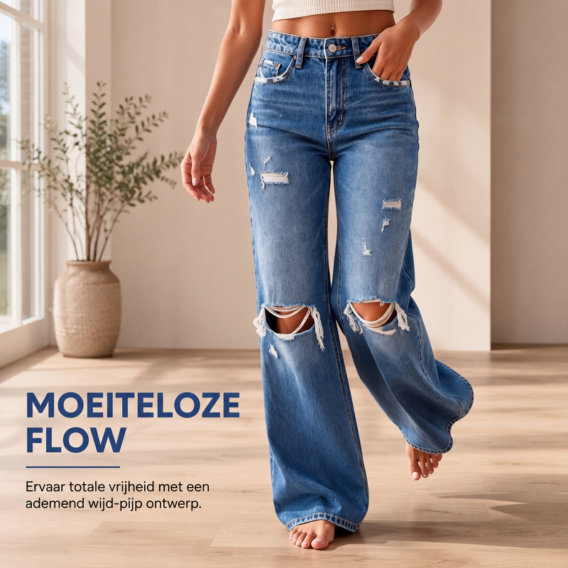 💎 Exclusieve Deal ✨ Dames High Waist Gescheurde Jeans 👖 Trendy Look, Comfortabele Pasvorm & Flatterend Design