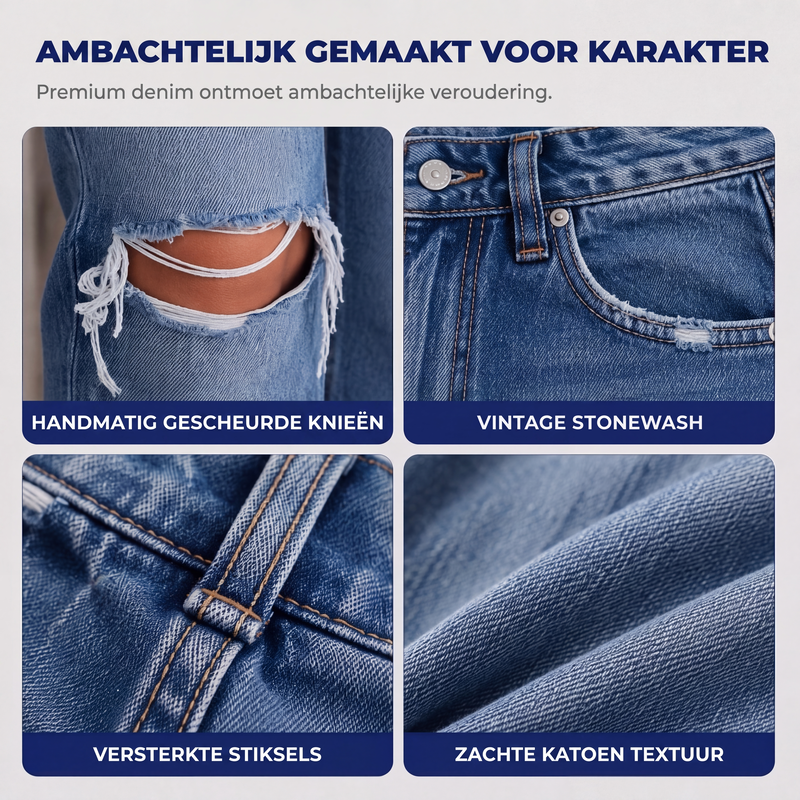 💎 Exclusieve Deal ✨ Dames High Waist Gescheurde Jeans 👖 Trendy Look, Comfortabele Pasvorm & Flatterend Design